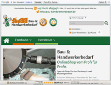 Tablet Screenshot of bau-handwerkerbedarf.de